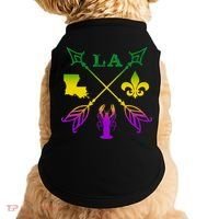 Louisiana Arrow Mardi Gras LA Doggie Tank thumb 0