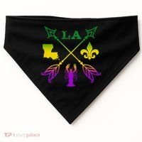 Louisiana Arrow Mardi Gras LA USA-Made Doggie Bandana thumb 0