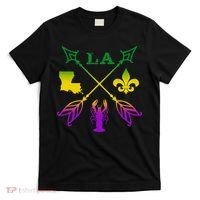 Louisiana Arrow Mardi Gras LA T-Shirt thumb 0