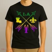 Louisiana Arrow Mardi Gras LA T-Shirt thumb 3