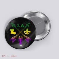 Louisiana Arrow Mardi Gras LA Button thumb 0