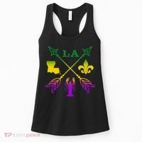 Louisiana Arrow Mardi Gras LA Women's Tank Top thumb 0