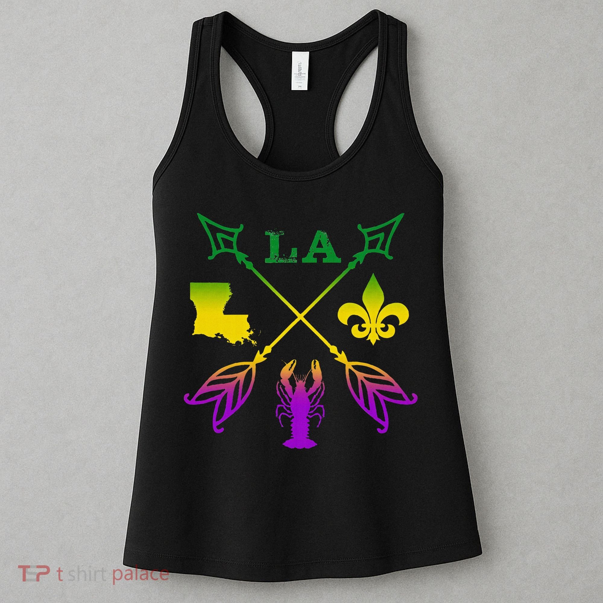 Louisiana Arrow Mardi Gras LA Women's Tank Top