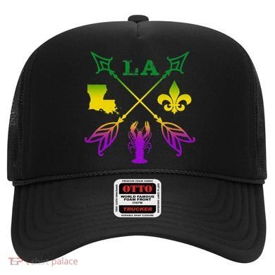 Louisiana Arrow Mardi Gras LA Hat