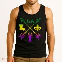 Louisiana Arrow Mardi Gras LA Tank Top thumb 3