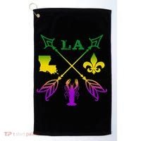 Louisiana Arrow Mardi Gras LA Golf Towel thumb 0