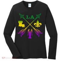 Louisiana Arrow Mardi Gras LA Women's Long Sleeve Shirt thumb 0