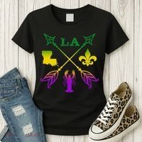 Louisiana Arrow Mardi Gras LA Women's T-Shirt thumb 3