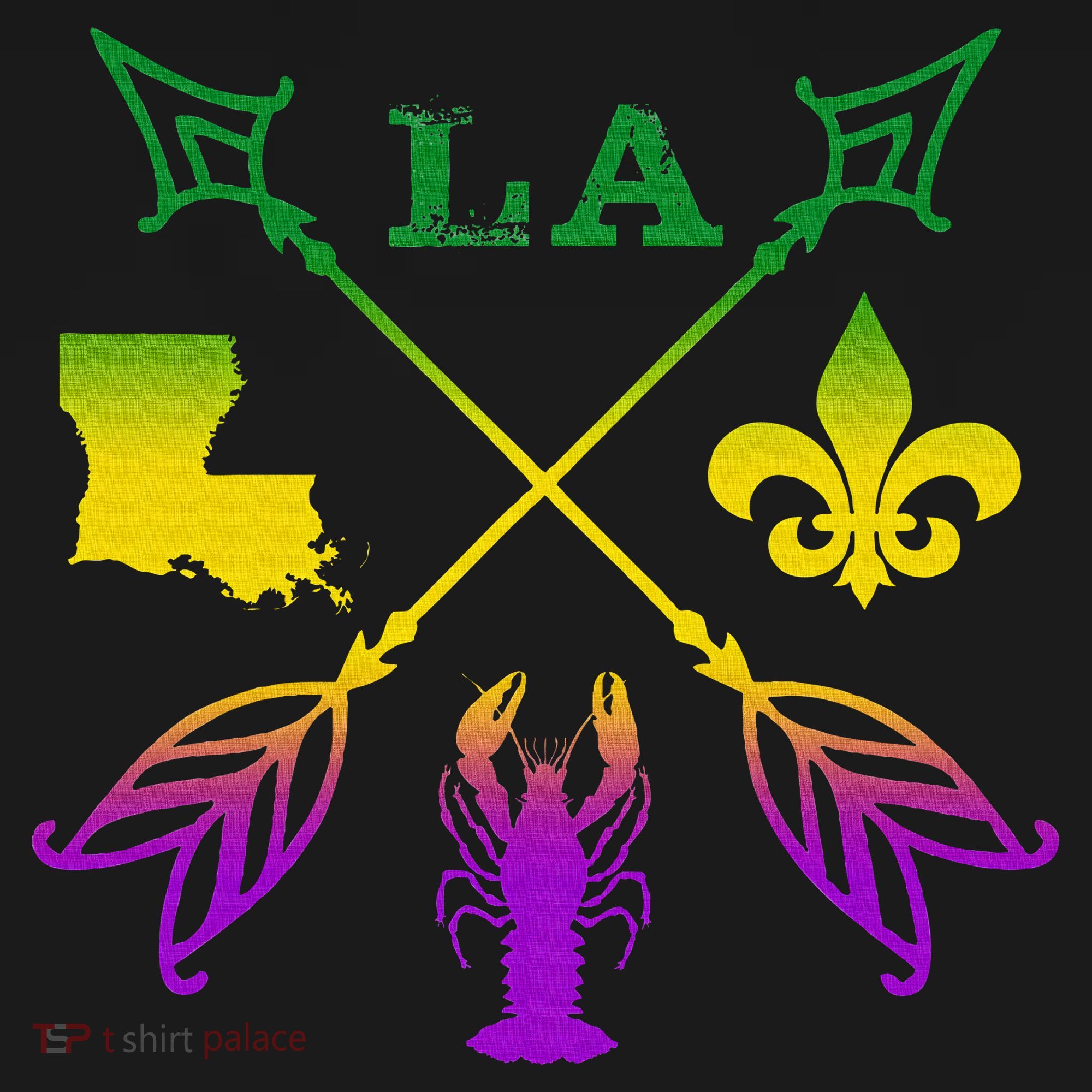 Louisiana Arrow Mardi Gras LA Kids Sweatshirt