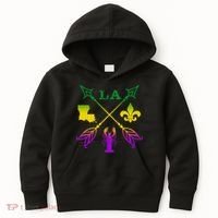 Louisiana Arrow Mardi Gras LA Kids Hoodie thumb 0