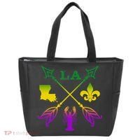 Louisiana Arrow Mardi Gras LA Tote Bag thumb 0