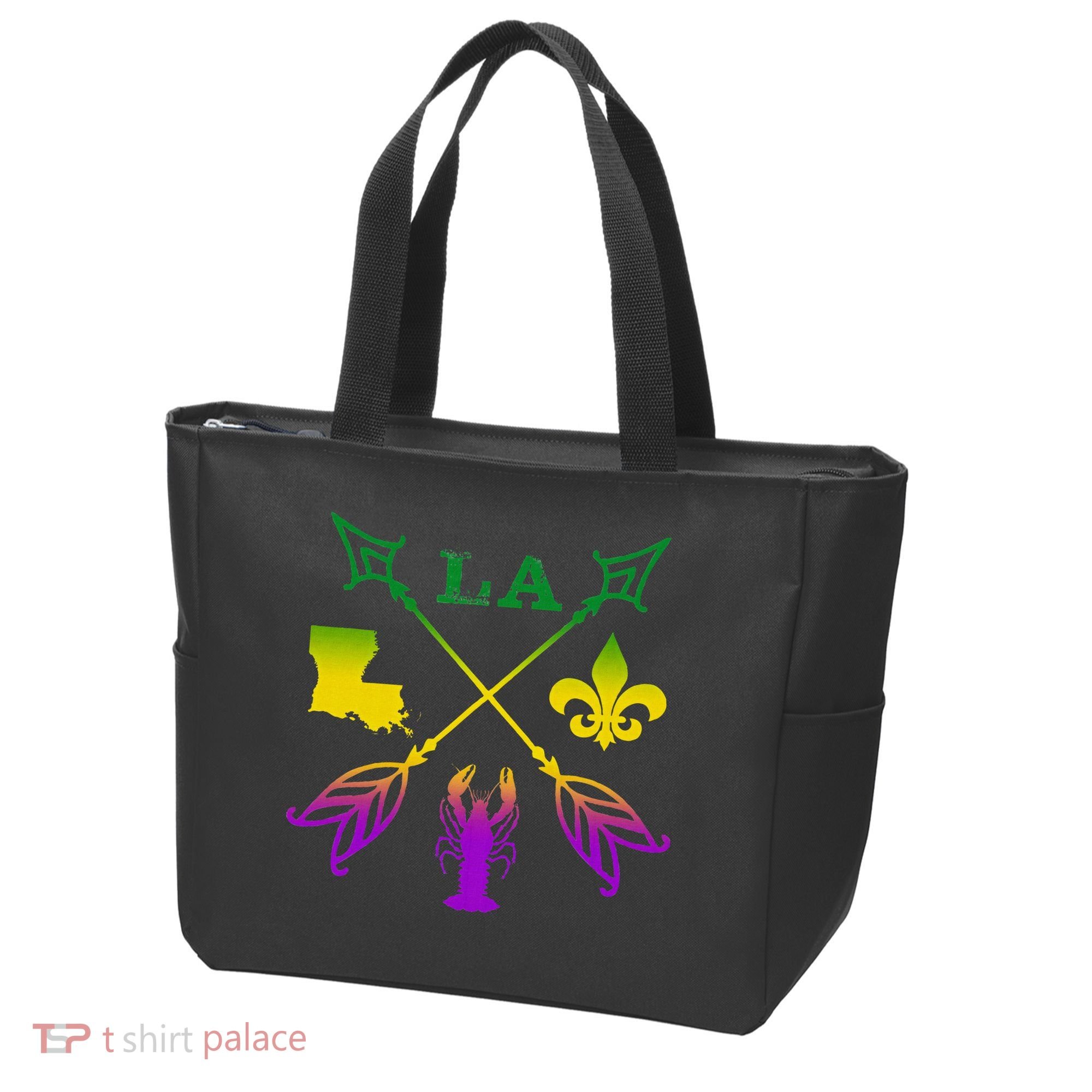Louisiana Arrow Mardi Gras LA Tote Bag