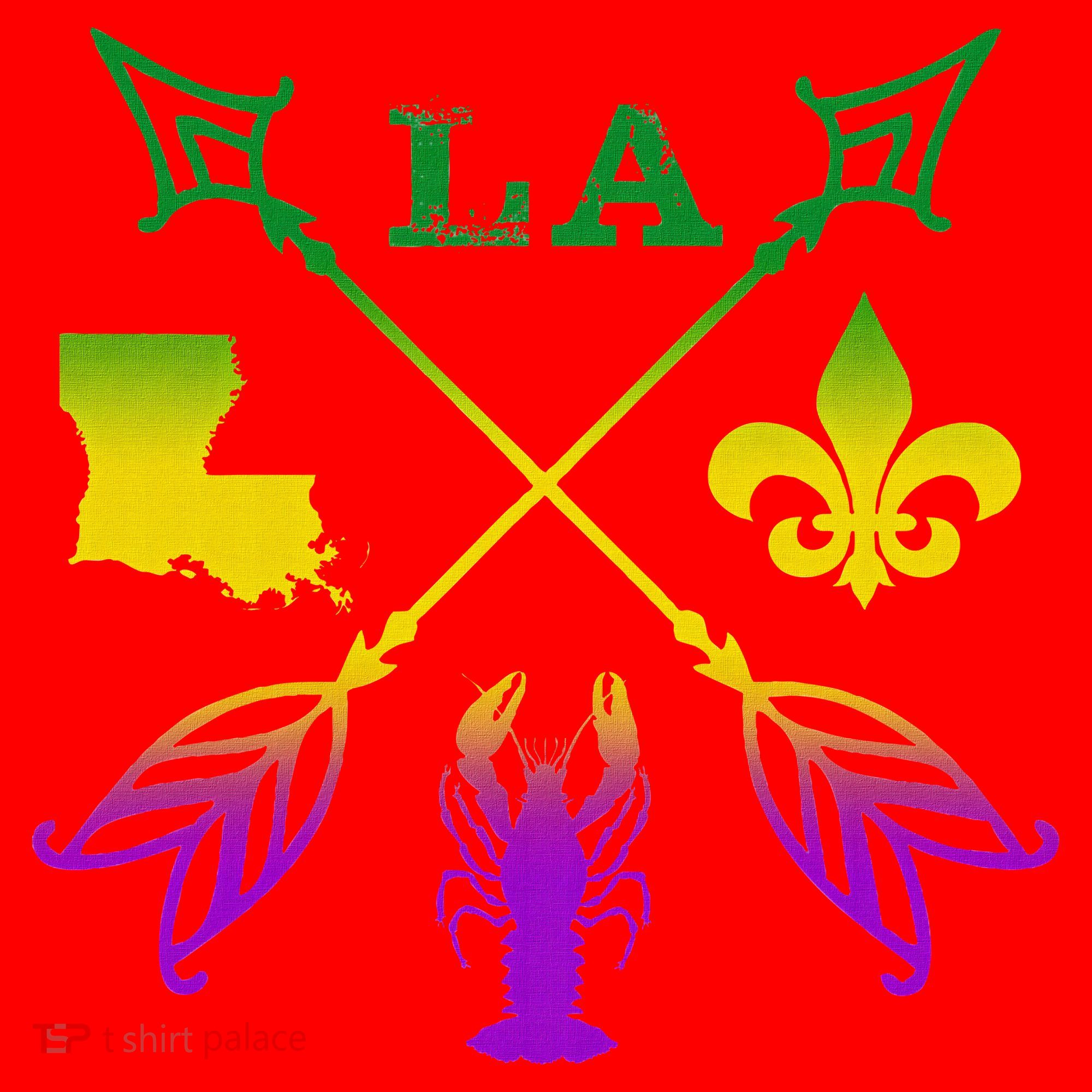 Louisiana Arrow Mardi Gras LA Santa Hat