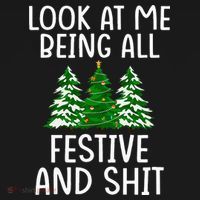Look At Me Being All Festive And Shit Humorous Xmas Women's Hoodie thumb 2