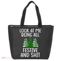 Look At Me Being All Festive And Shit Humorous Xmas Tote Bag thumb 0