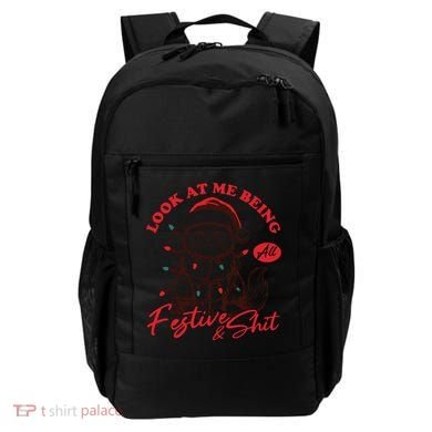 Look At Me Being All Festive Grumpy Cat Christmas Backpack