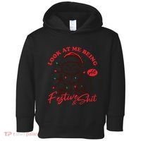 Look At Me Being All Festive Grumpy Cat Christmas Toddler Hoodie thumb 0
