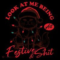 Look At Me Being All Festive Grumpy Cat Christmas Toddler Hoodie thumb 2