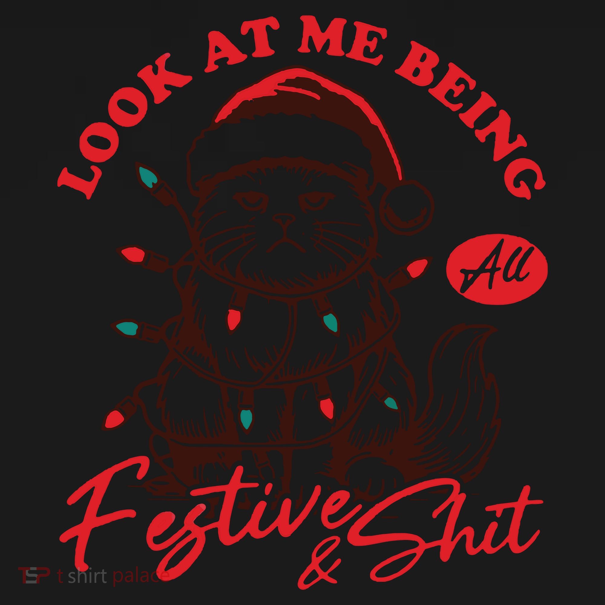 Look At Me Being All Festive Grumpy Cat Christmas Tote Bag