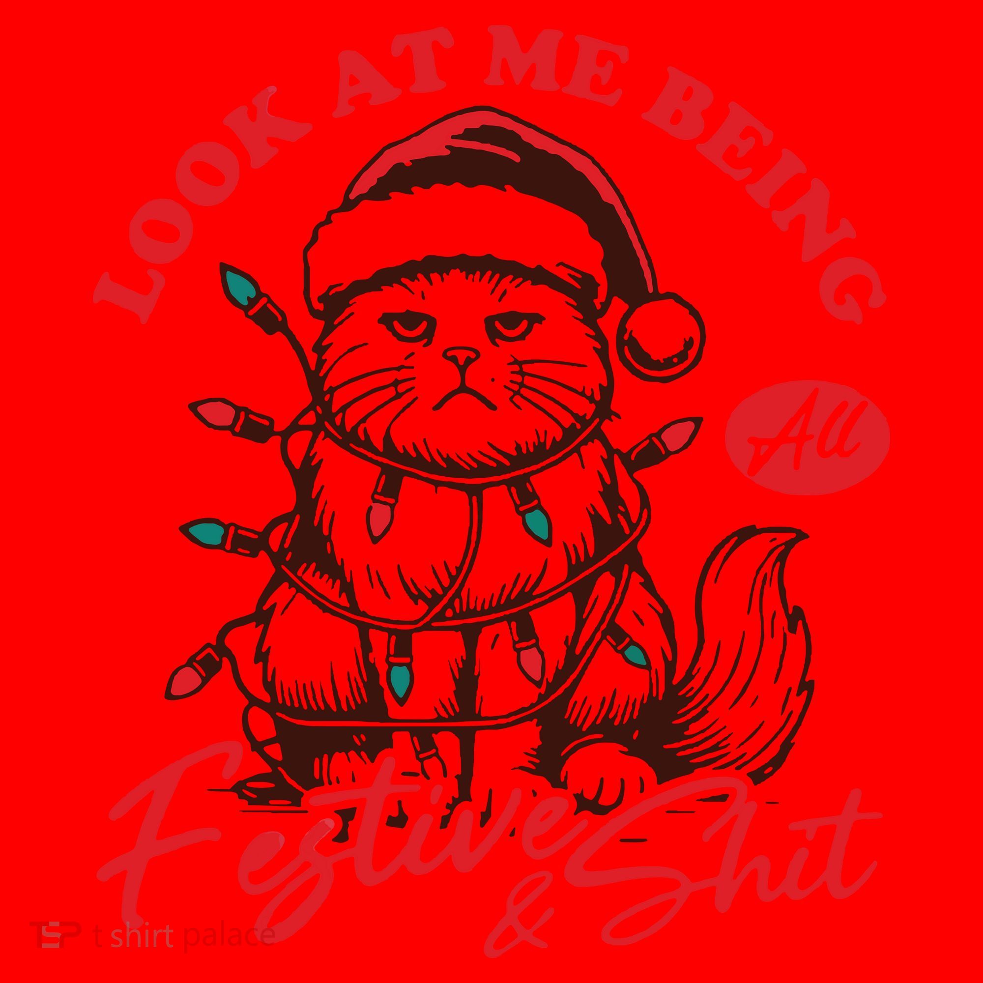 Look At Me Being All Festive Grumpy Cat Christmas Santa Hat