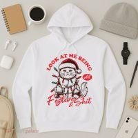 Look At Me Being All Festive Grumpy Cat Christmas Hoodie thumb 3