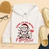 Look At Me Being All Festive Grumpy Cat Christmas Hoodie thumb 4
