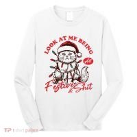 Look At Me Being All Festive Grumpy Cat Christmas Long Sleeve Shirt thumb 0
