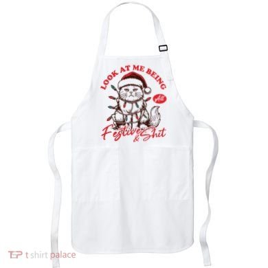 Look At Me Being All Festive Grumpy Cat Christmas Apron