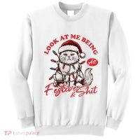 Look At Me Being All Festive Grumpy Cat Christmas Sweatshirt thumb 0
