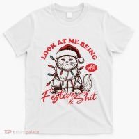 Look At Me Being All Festive Grumpy Cat Christmas T-Shirt thumb 0