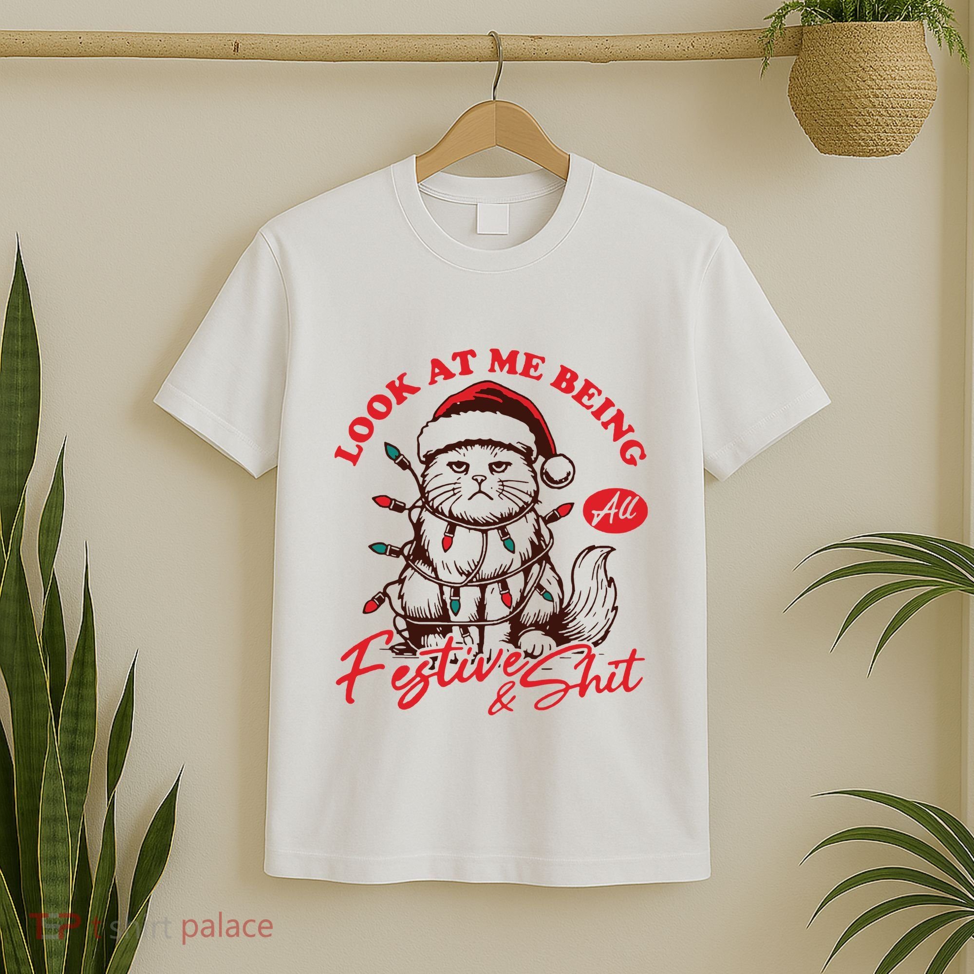 Look At Me Being All Festive Grumpy Cat Christmas T-Shirt