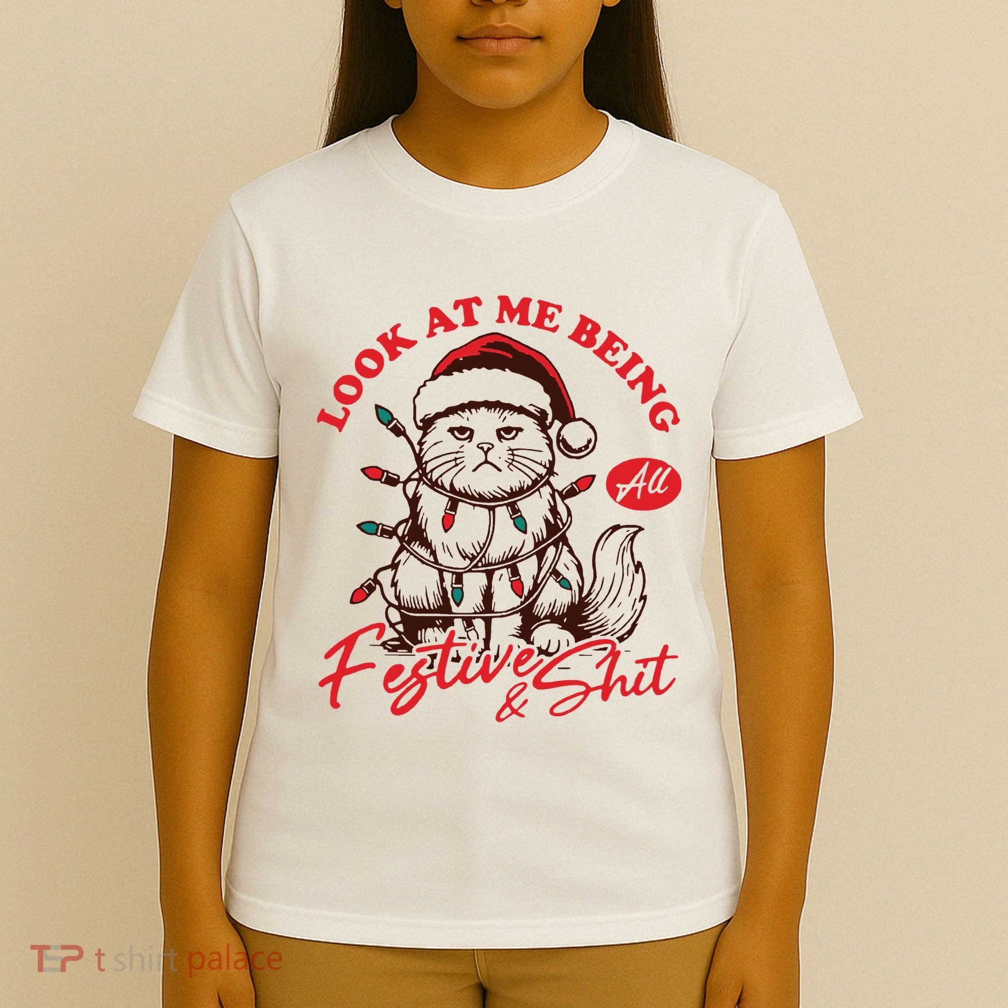 Look At Me Being All Festive Grumpy Cat Christmas T-Shirt