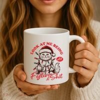 Look At Me Being All Festive Grumpy Cat Christmas Coffee Mug thumb 3