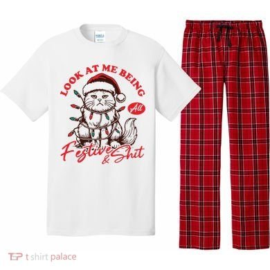 Look At Me Being All Festive Grumpy Cat Christmas Pajama Set