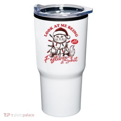 Look At Me Being All Festive Grumpy Cat Christmas Tumbler