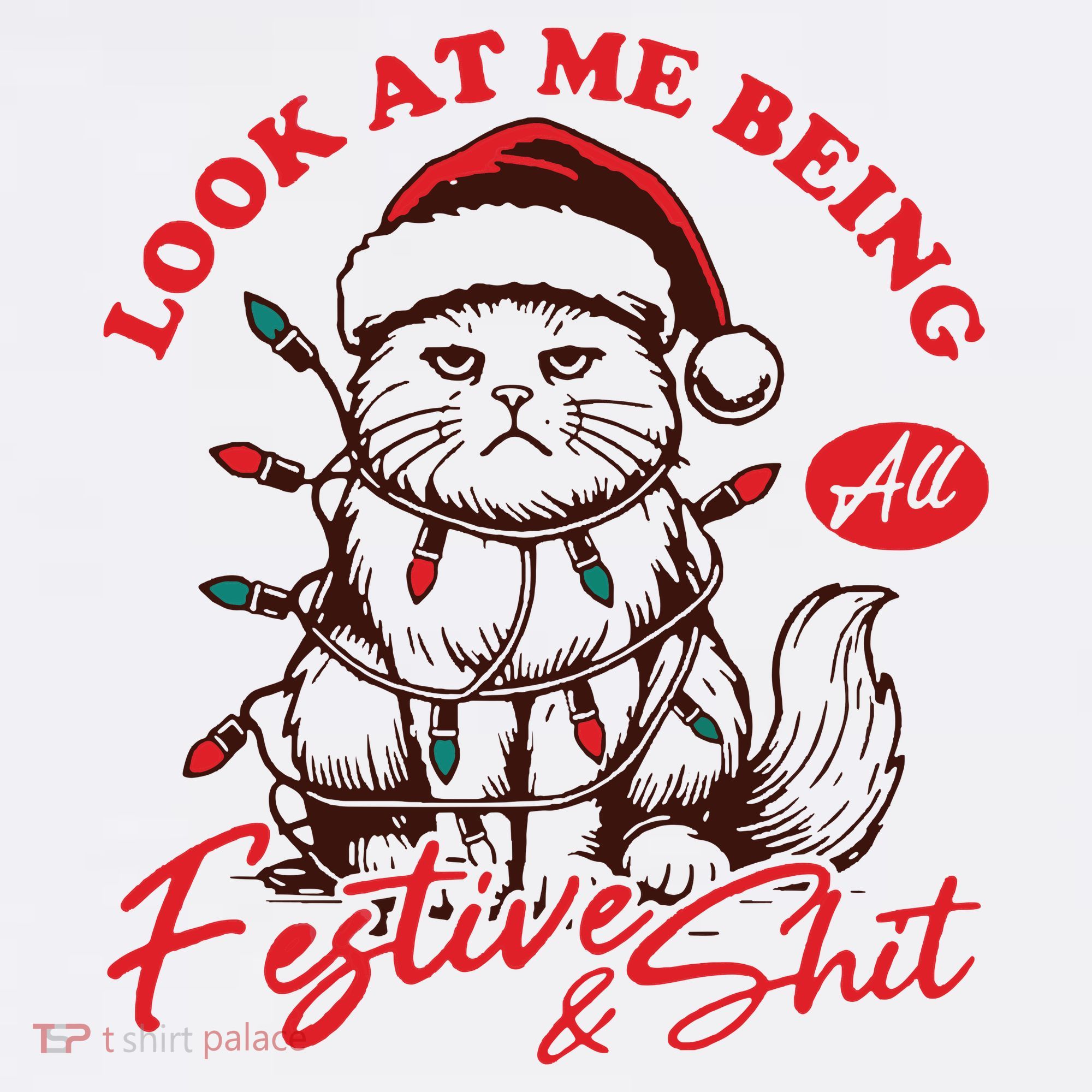Look At Me Being All Festive Grumpy Cat Christmas Ornament