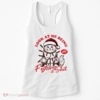 Look At Me Being All Festive Grumpy Cat Christmas Women's Tank Top thumb 0