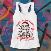 Look At Me Being All Festive Grumpy Cat Christmas Women's Tank Top thumb 3