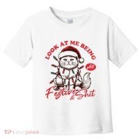 Look At Me Being All Festive Grumpy Cat Christmas Toddler T-Shirt thumb 0