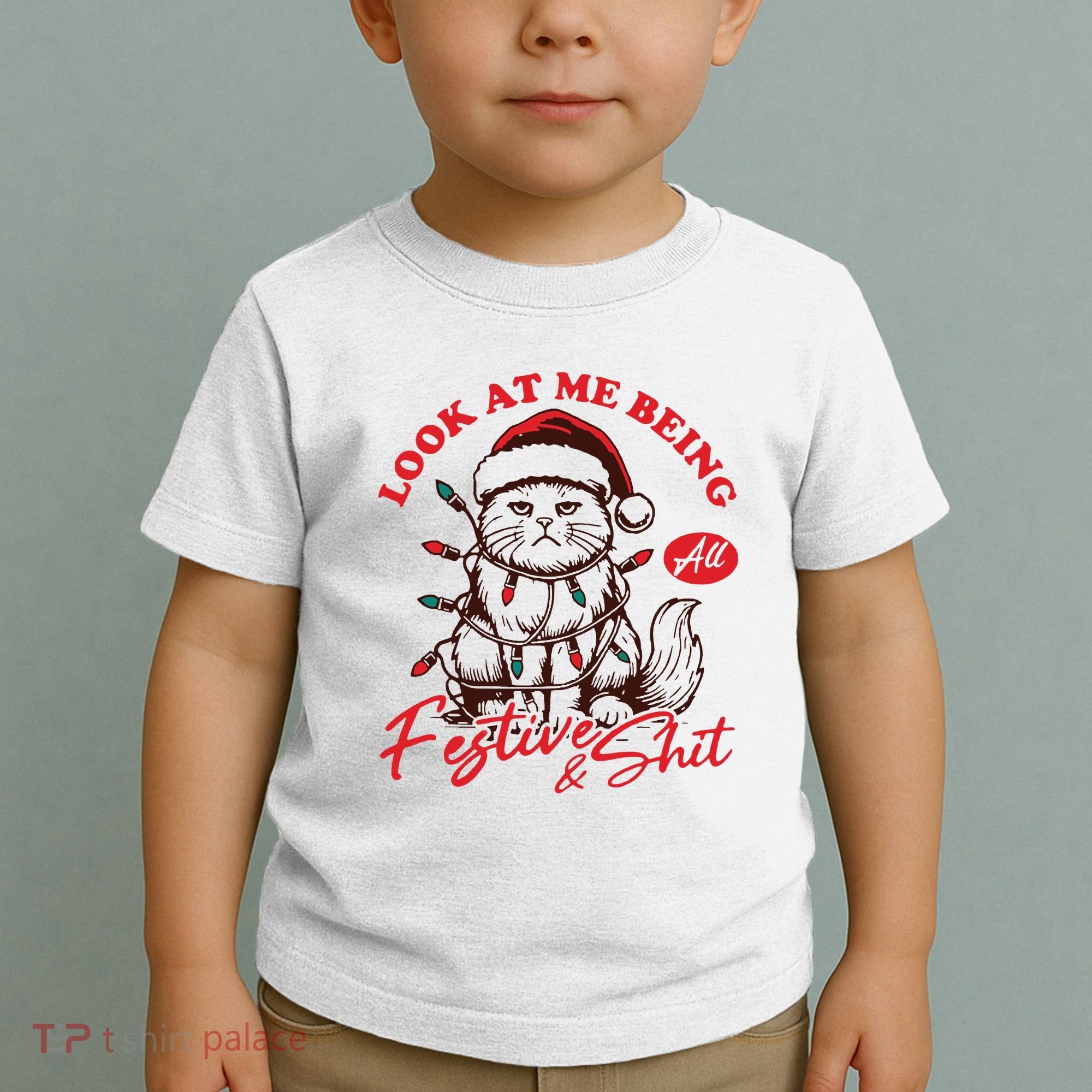 Look At Me Being All Festive Grumpy Cat Christmas Toddler T-Shirt