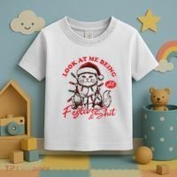 Look At Me Being All Festive Grumpy Cat Christmas Toddler T-Shirt thumb 3