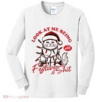 Look At Me Being All Festive Grumpy Cat Christmas Kids Long Sleeve Shirt thumb 0