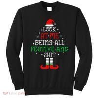 Look at Me Being All Festive and Shits Funny Christmas Santa Sweatshirt thumb 0