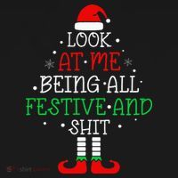 Look at Me Being All Festive and Shits Funny Christmas Santa Visor thumb 3