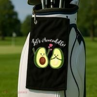 Let's Avocuddle Matching Couple Avocado Love Golf Towel thumb 2