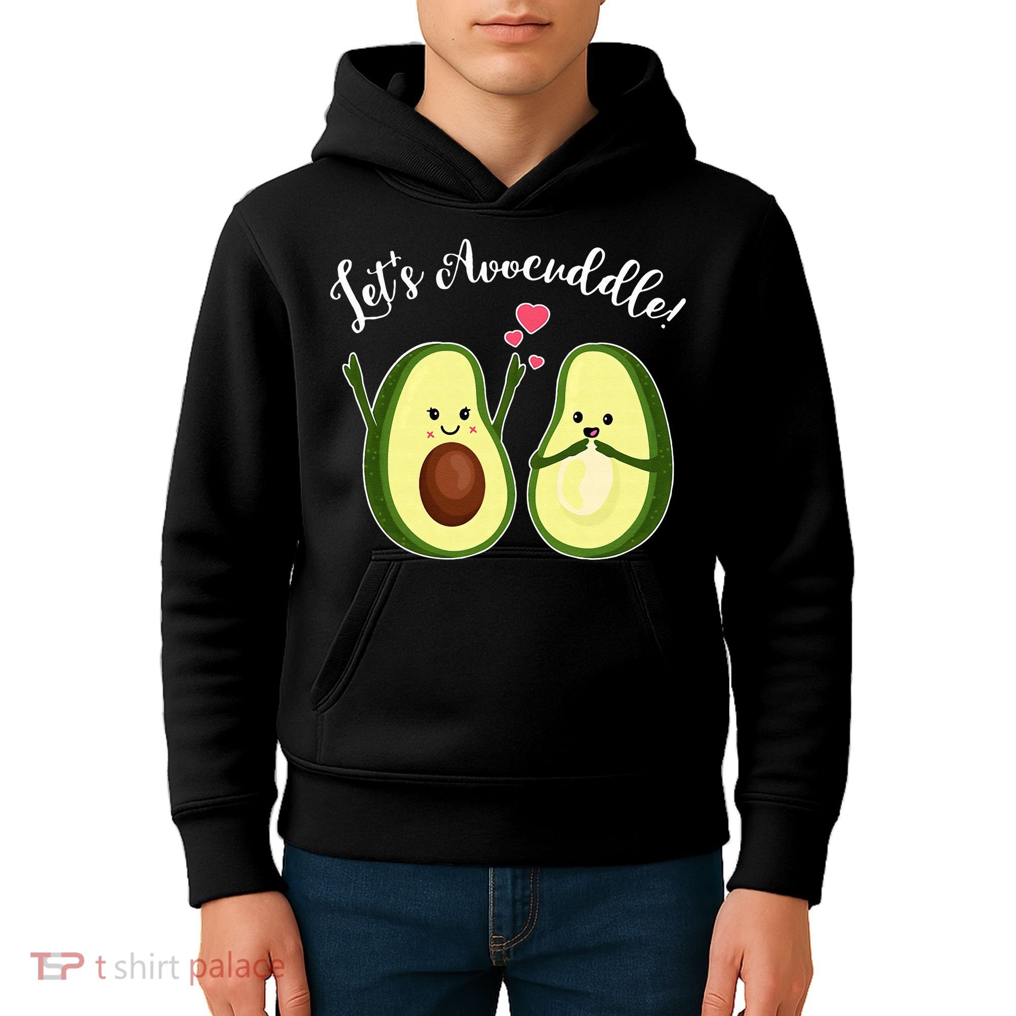 Let's Avocuddle Matching Couple Avocado Love Kids Hoodie