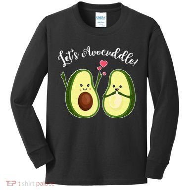 Let's Avocuddle Matching Couple Avocado Love Kids Long Sleeve Shirt