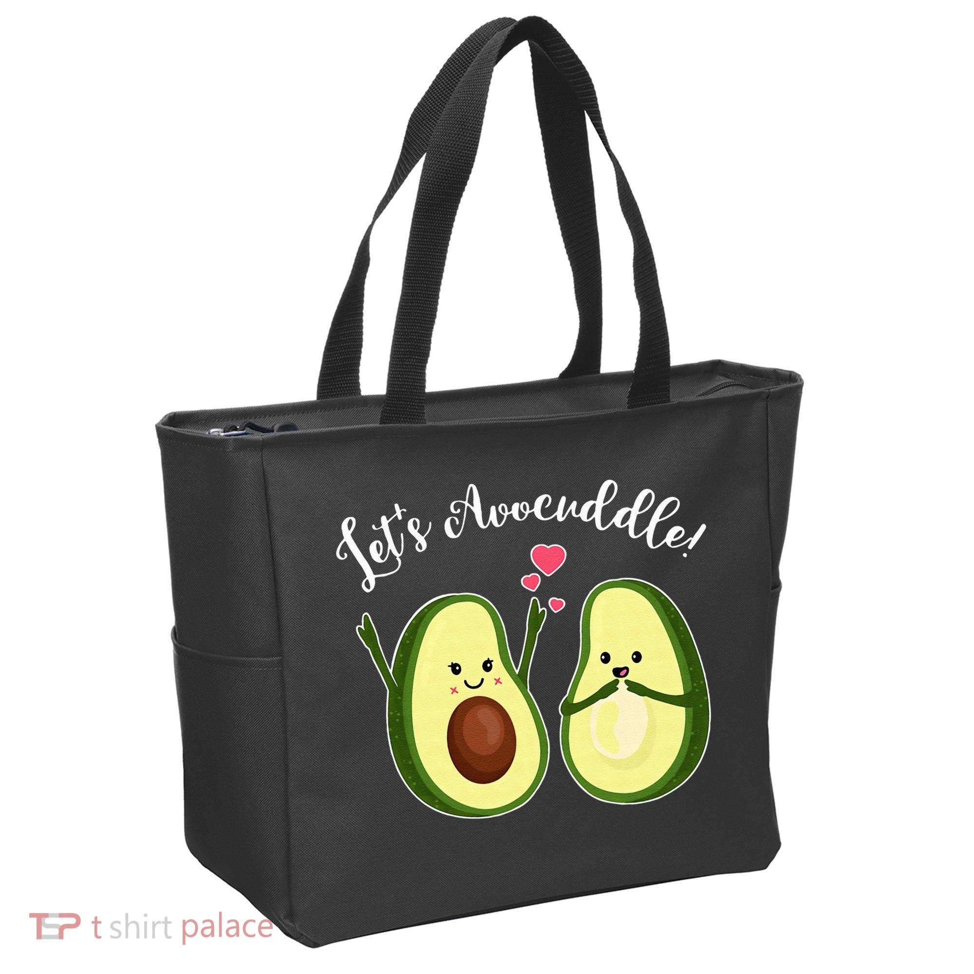 Let's Avocuddle Matching Couple Avocado Love Tote Bag