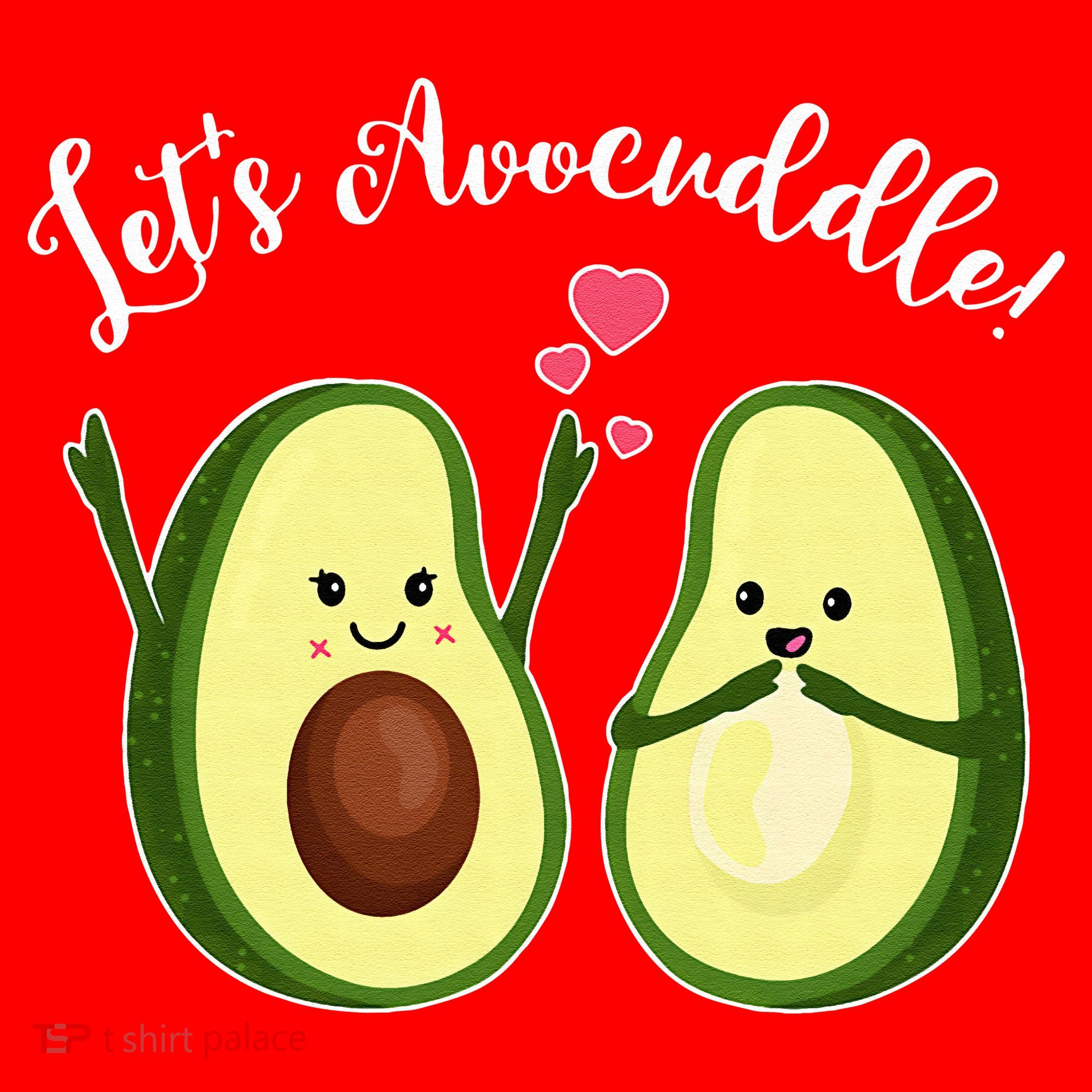 Let's Avocuddle Matching Couple Avocado Love Santa Hat
