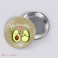 Let's Avocuddle Matching Couple Avocado Love Button thumb 0